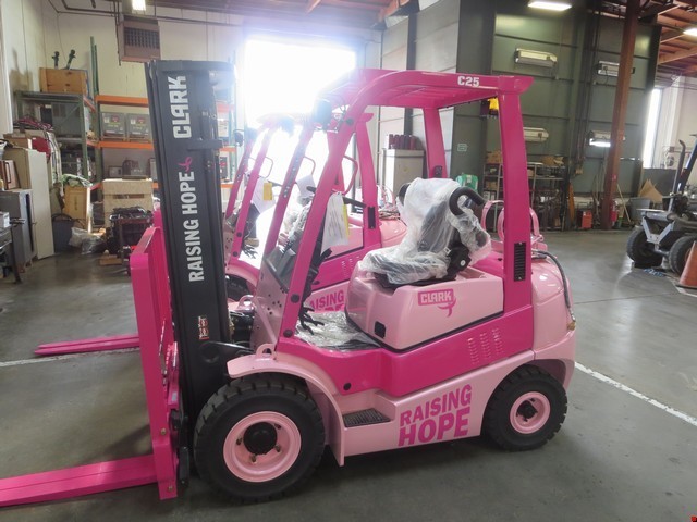 Pink Forklift - CBS Sacramento