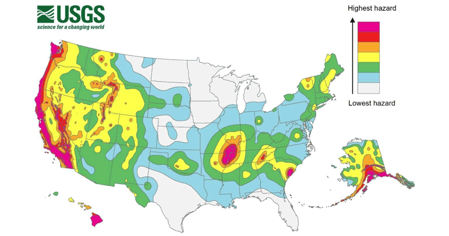 US Seismic Map